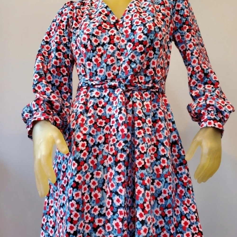 POPSUGAR Multicolor Floral Long Sleeve Dress
